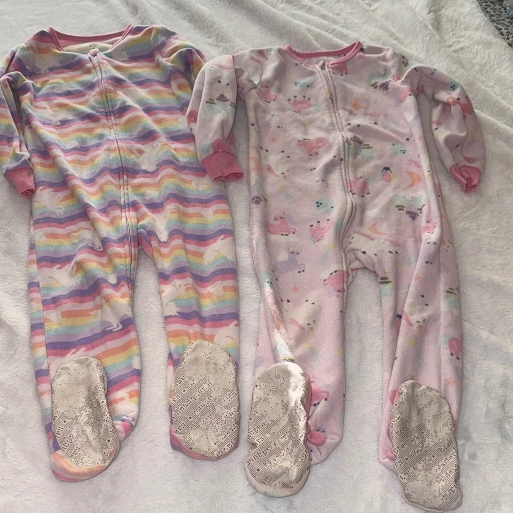 Kids Headquarters Pink Footies One Pieces Cozy Sleepwear 4T